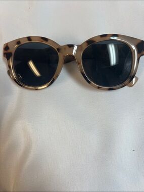J. Crew Tortoiseshell Round Sunglasses with Black Lenses